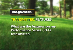 What are the features on my Performance Series (PT4) transmitter?